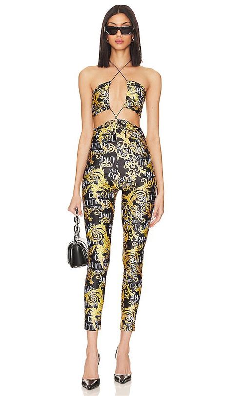 versace jumpsuits|Versace couture jumpsuit.